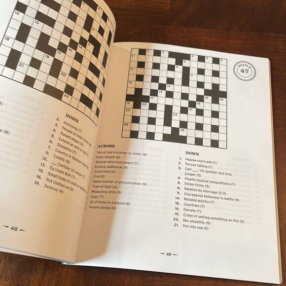 Large Print Crossword Puzzles Adult Activity Book New - Picture 4 of 6